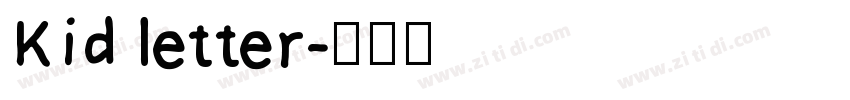 Kid letter字体转换